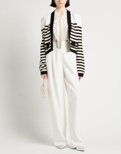 Woman Jacket Ivory Size 6 Viscose, Metallic fiber