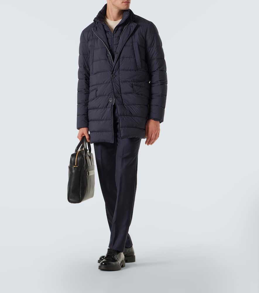 Down-paneled coat