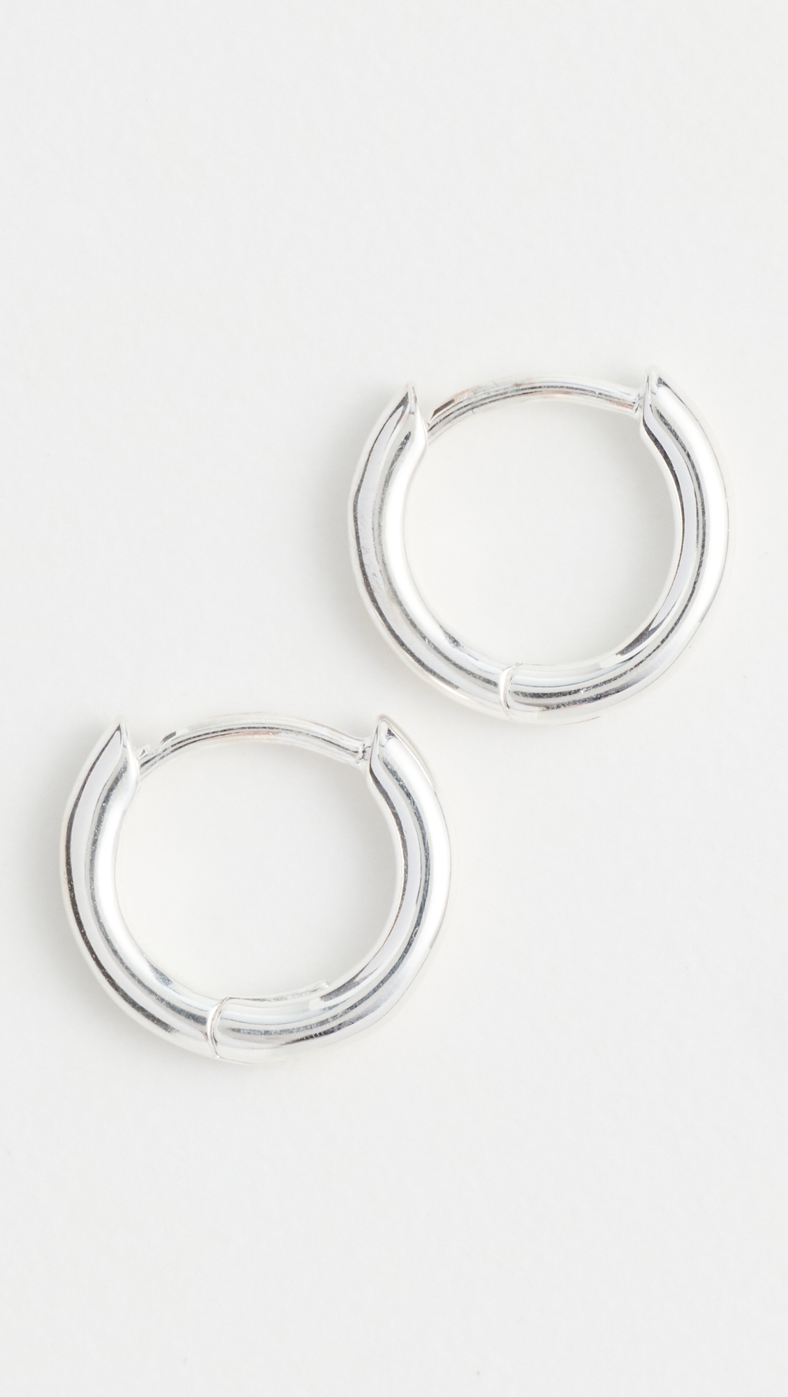 Demi Skinny Huggie Hoops Silver One Size