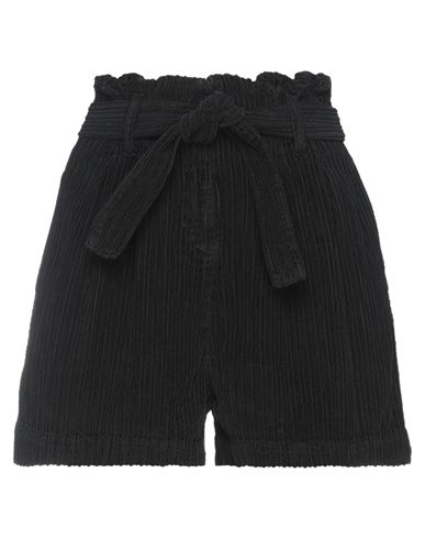 Woman Shorts & Bermuda Shorts Black Size 2 Cotton