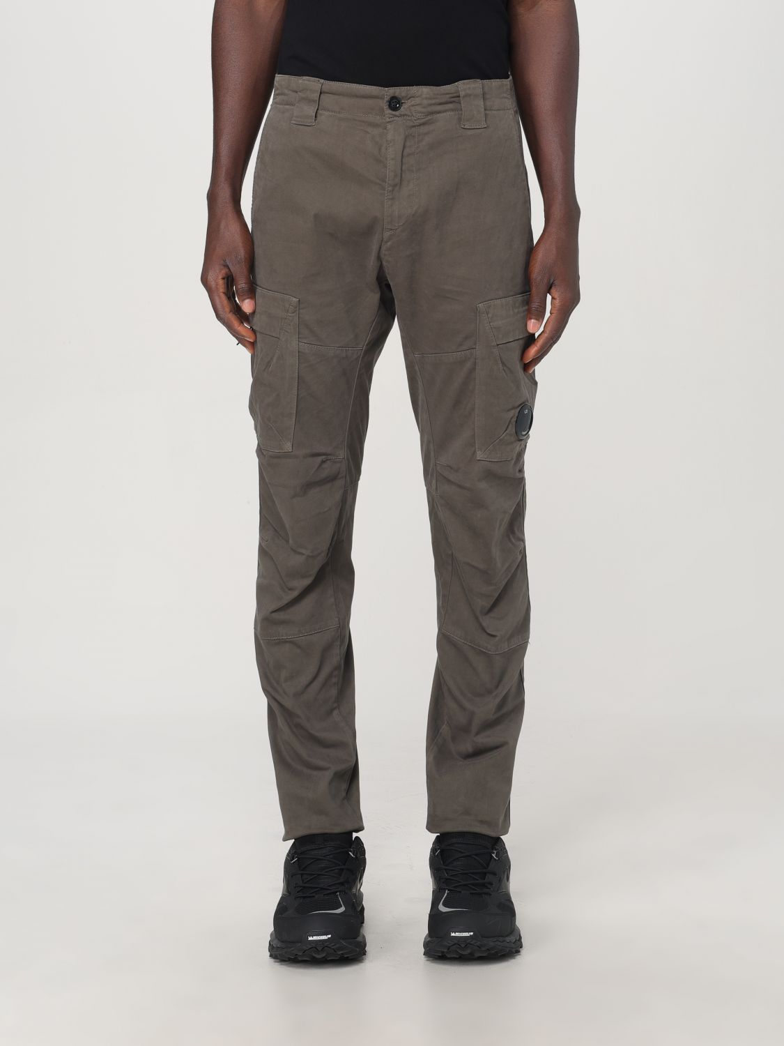 Lens tapered-leg cargo trousers - Grey