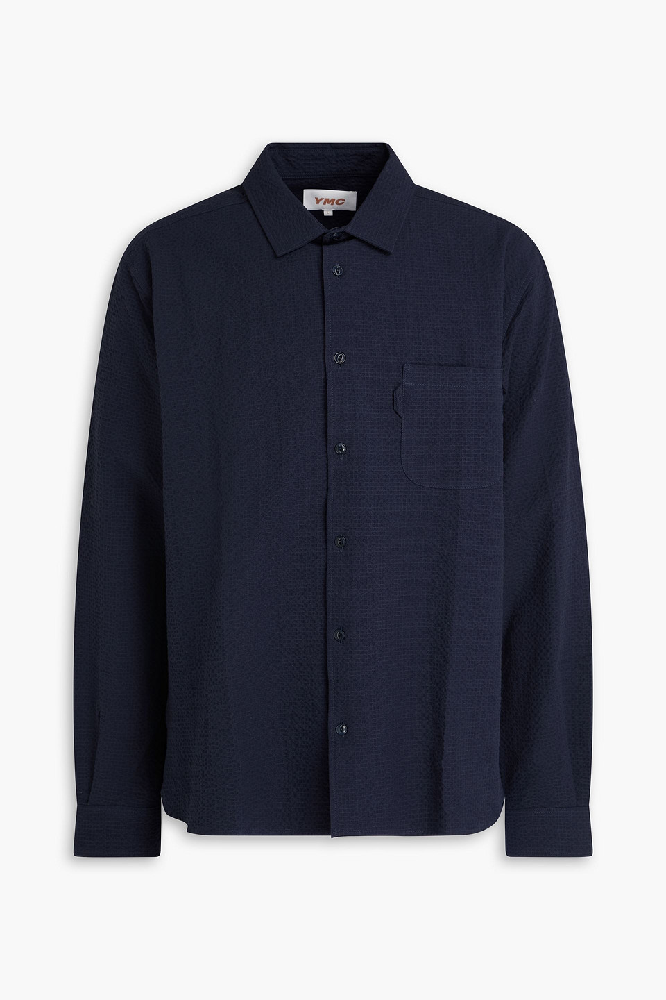 Cotton-blend ripstop shirt - Blue - L