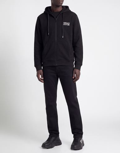 Man Sweatshirt Black Size L Cotton