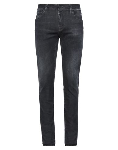 Man Jeans Black Size 34 Cotton, Polyester, Elastane