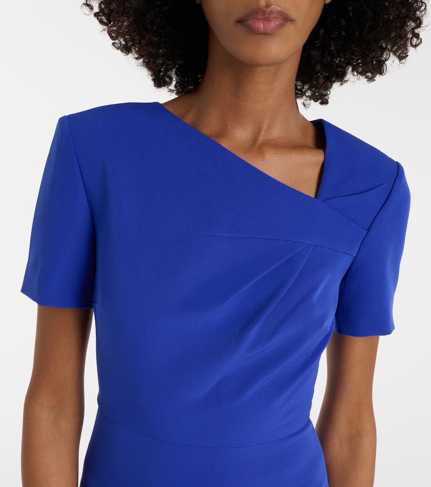 Draped crêpe midi dress