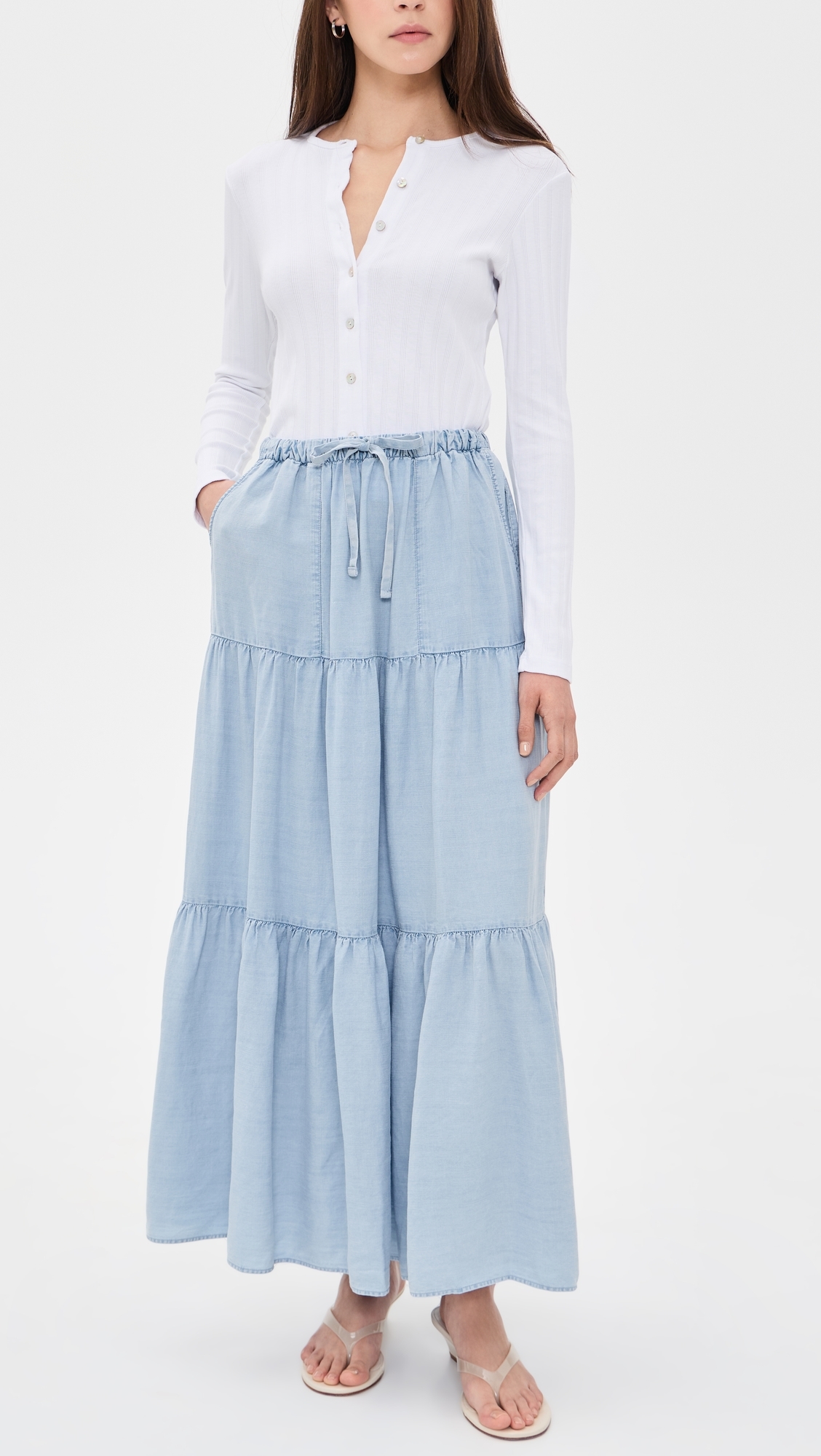 Melanie Indigo Skirt Bleached Indigo