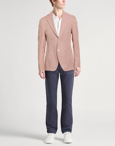 Man Blazer Brick Size 38 Linen