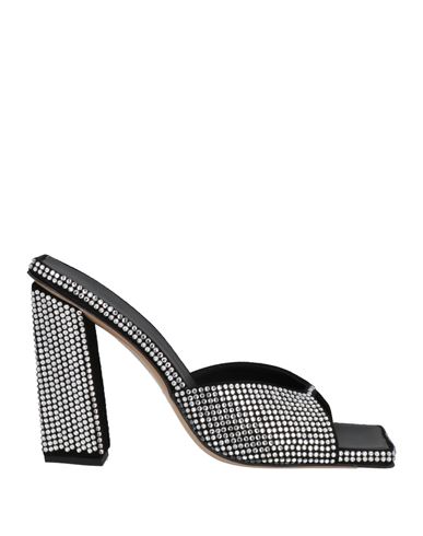 Woman Sandals Black Size 11 Leather
