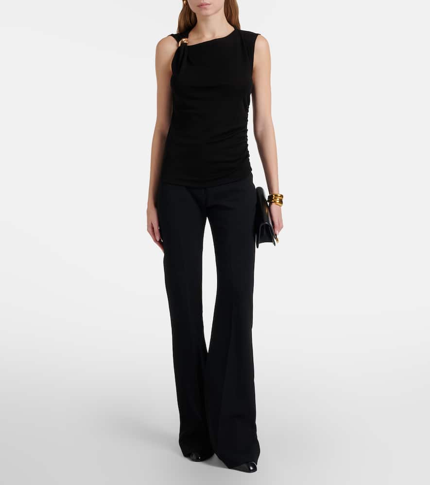Wool-blend top