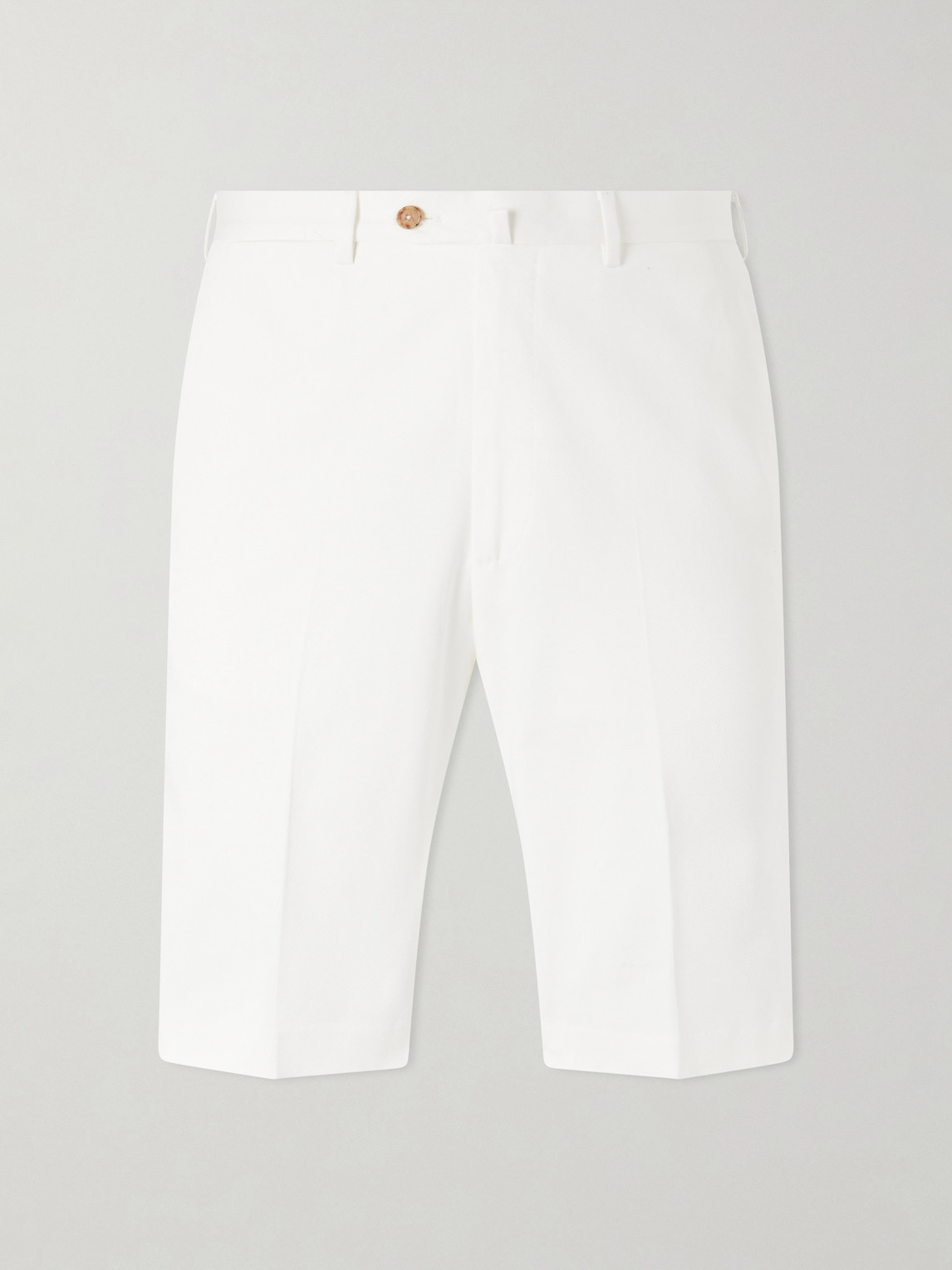 Straight-Leg Cotton-Blend Twill Shorts