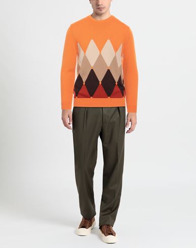 Man Sweater Orange Size 38 Cashmere