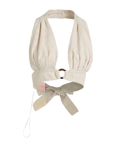 Woman Top Beige Size 10 Linen