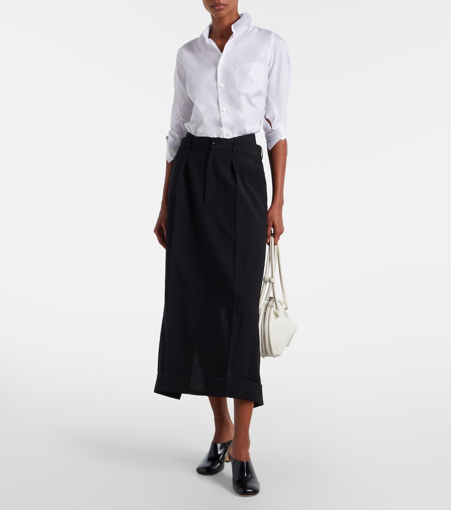 Pleated midi skirt