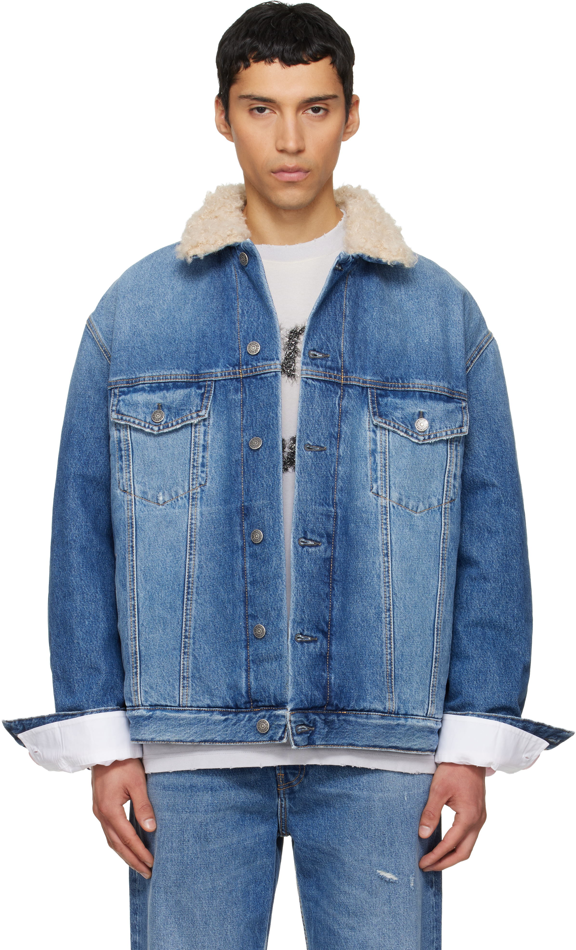 Blue Faded Denim Jacket