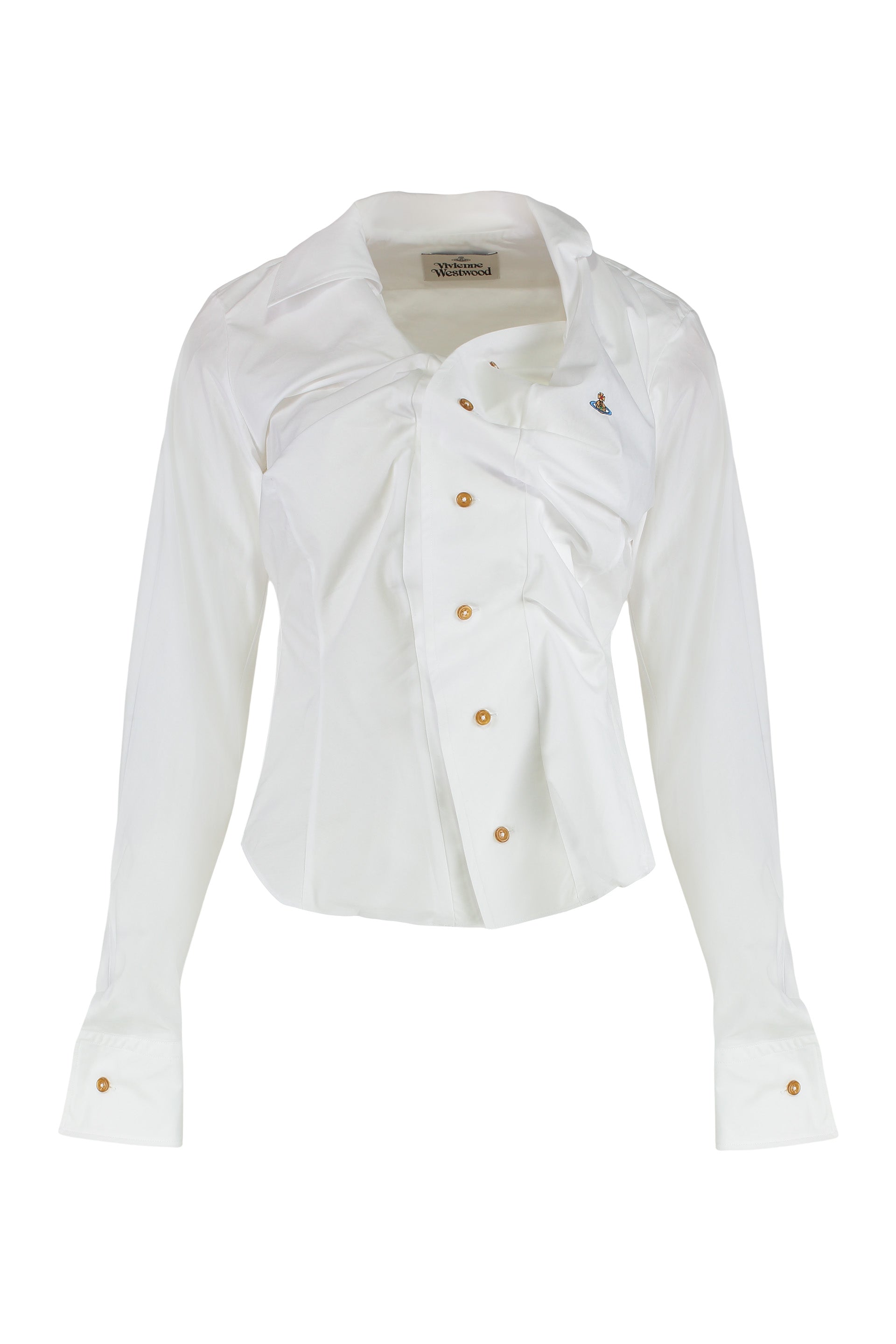 Elegant Drunken Shirt with Ruffled Details