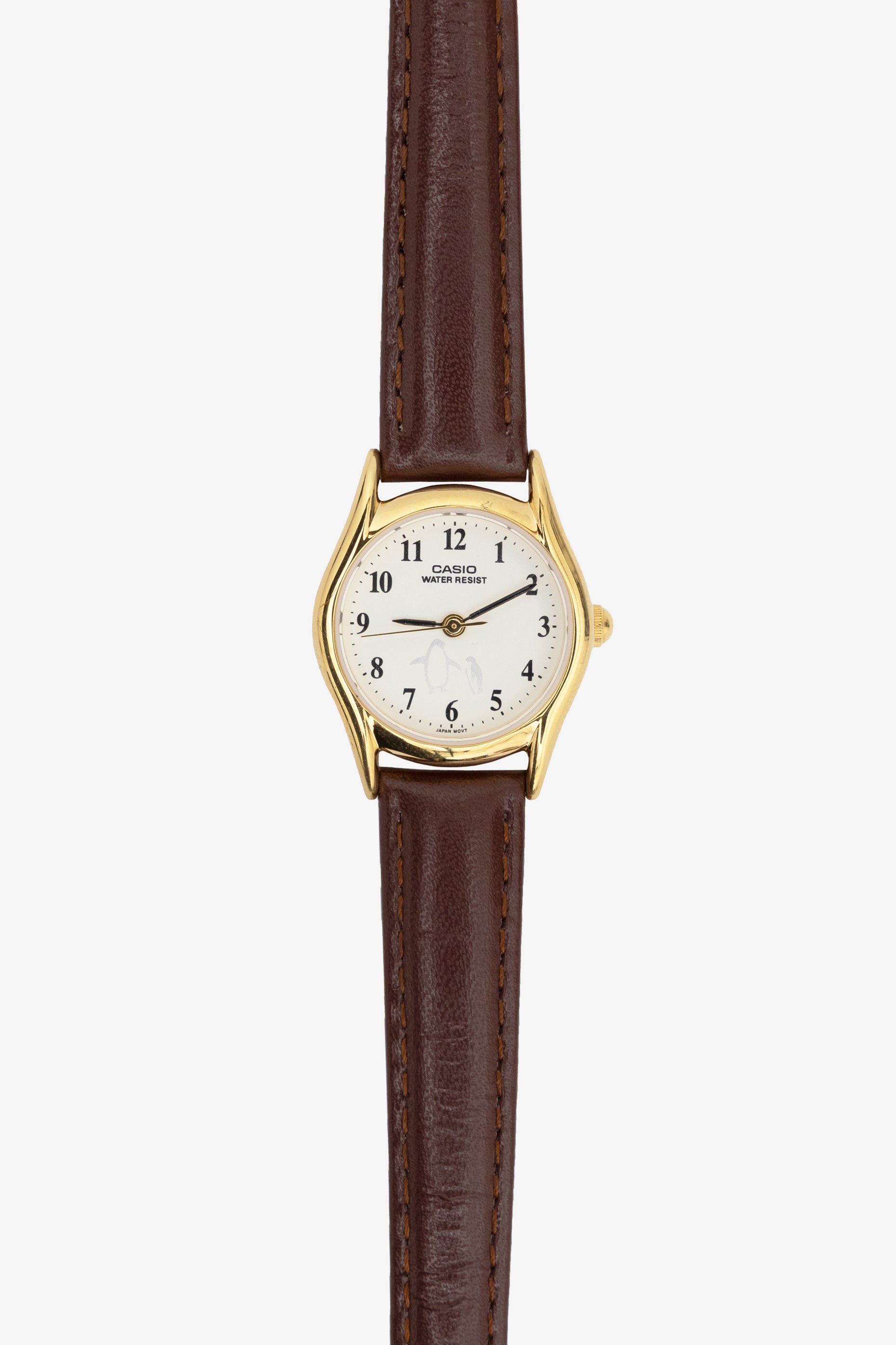 WCHAPINB6 - Casio Women's Penguin Leather Watch - Brown / O