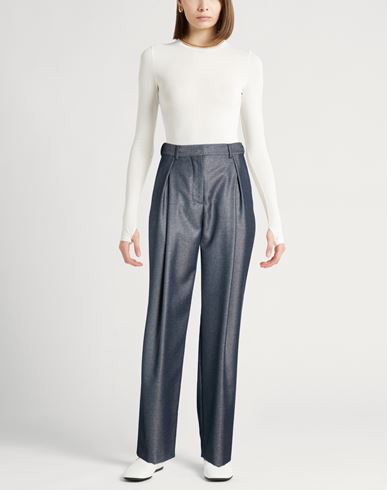 Woman Pants Slate blue Size 4 Virgin Wool, Polyamide, Cotton