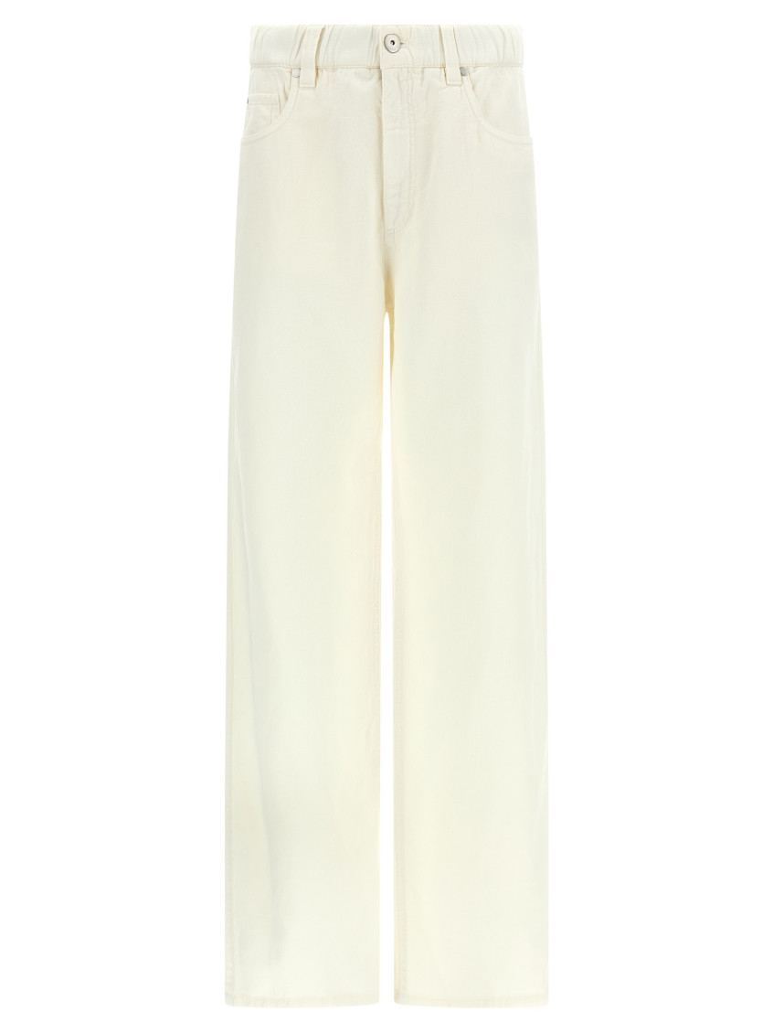 Cotton Trousers Pants Beige