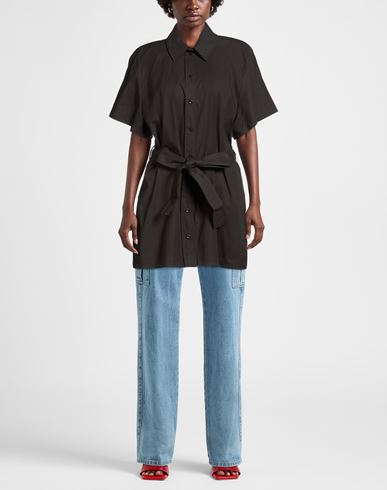 Woman Shirt Black Size 12 Cotton, Elastane