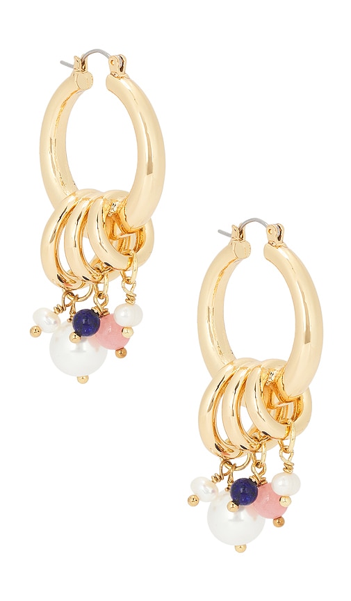 Petit moments Voyage Hoop Earrings in Metallic Gold
