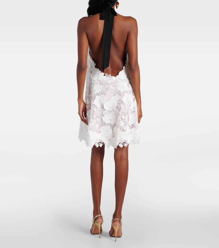 Floral guipure lace minidress