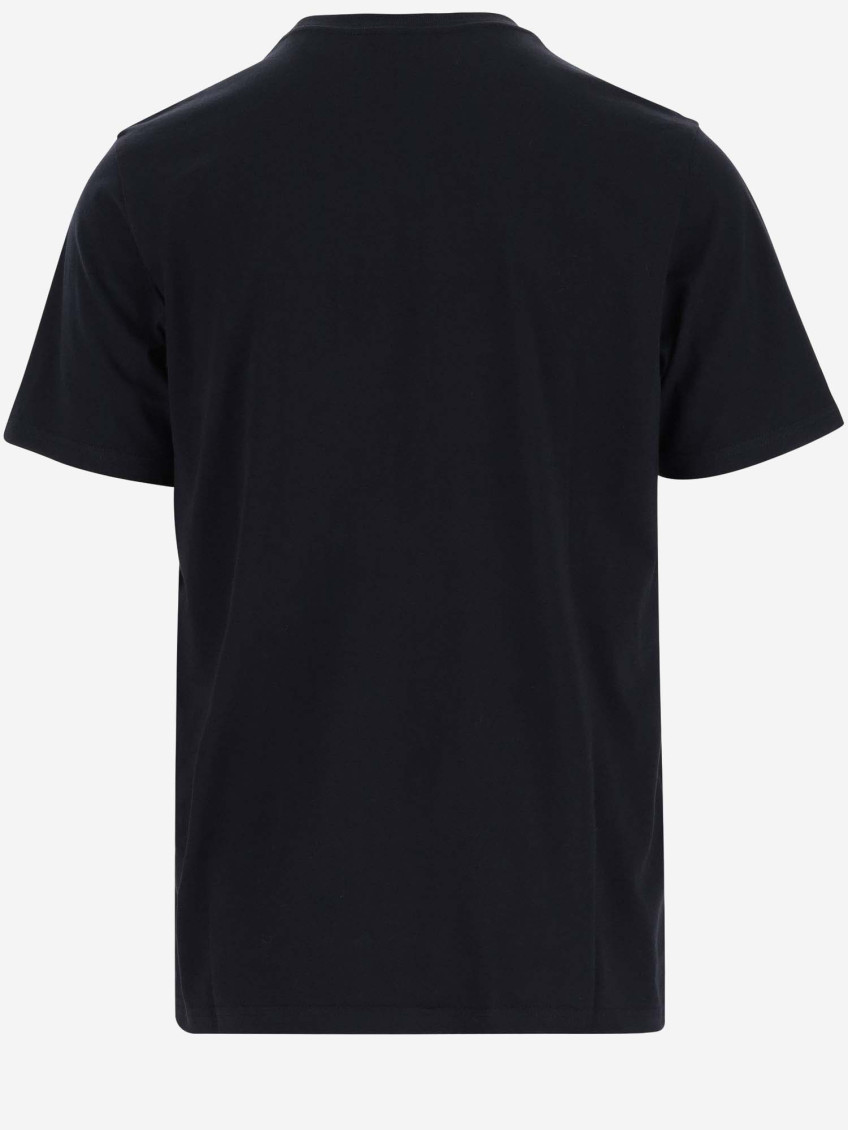 Navy Blue LOGO COTTON T-SHIRT