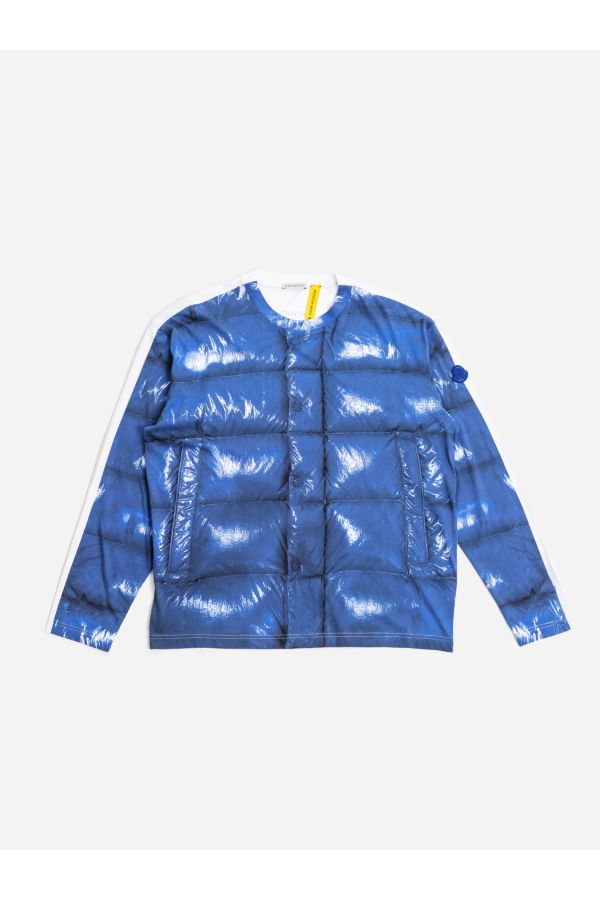 Quilted Puffer Print T-Shirt — Blue