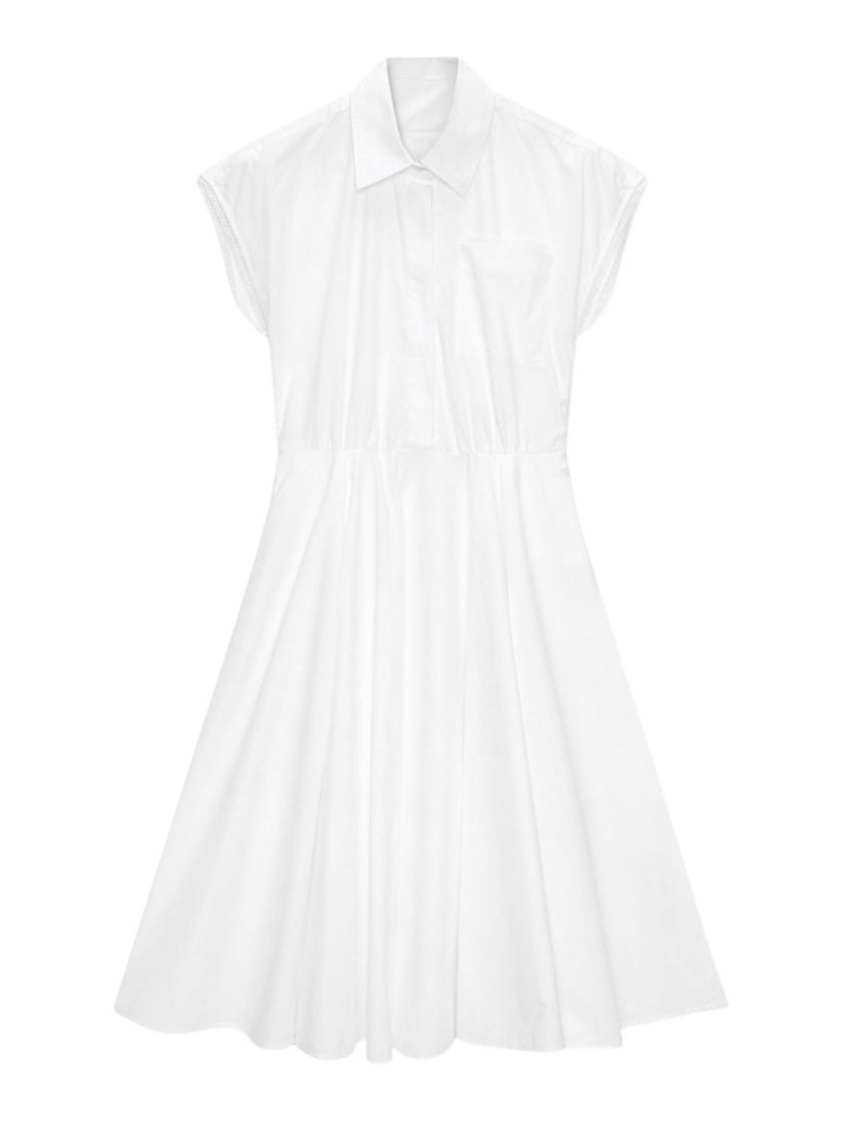 M. S.G. M. Midi Dress In White Cotton