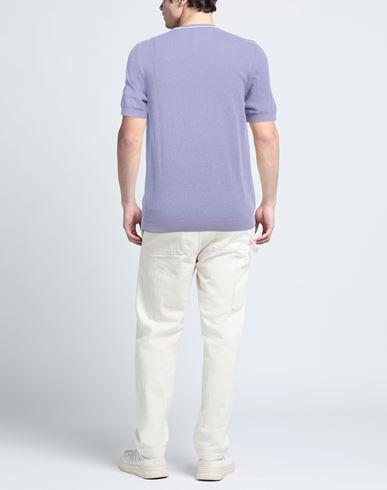 Man Sweater Lilac Size 40 Cotton, Polyamide