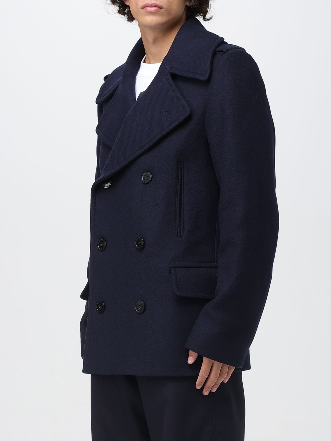 Coat Men color Blue