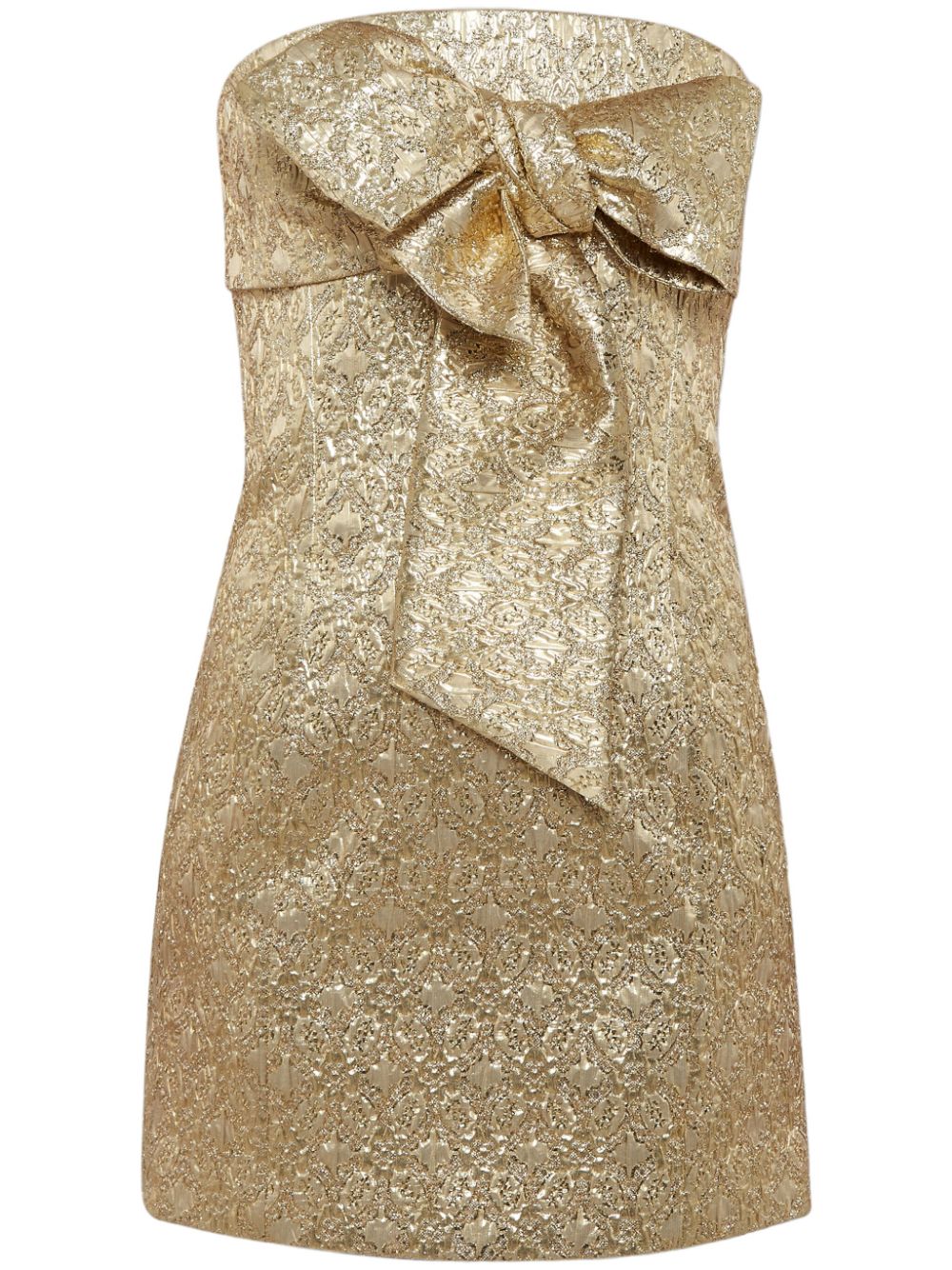 Fame Bow mini dress - Gold