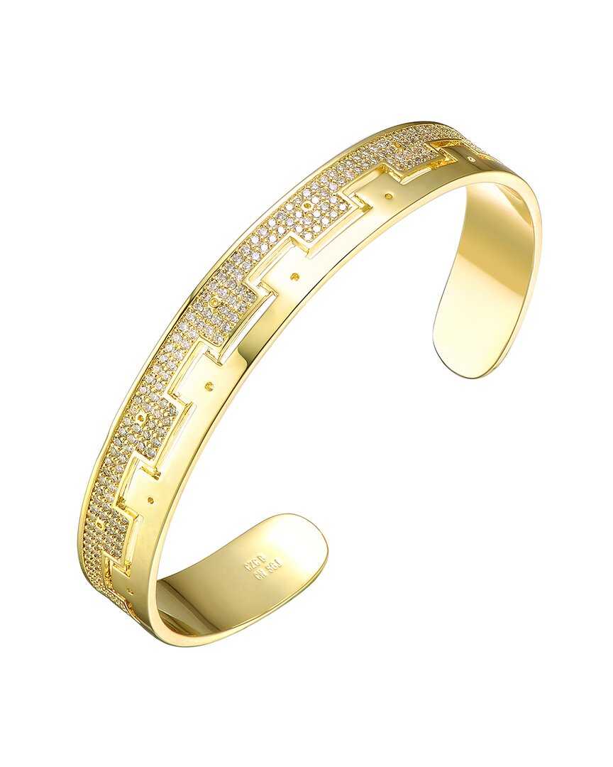 14K Plated Cz Cuff Bracelet