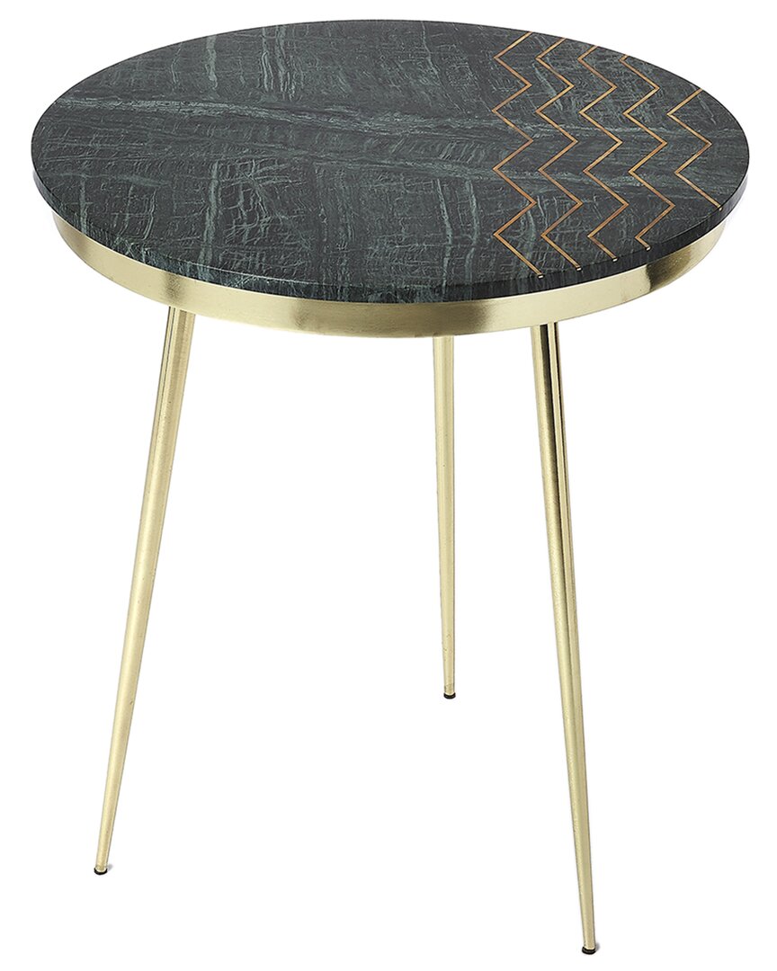 Specialty Company Hollings Green Marble & Brass Side Table