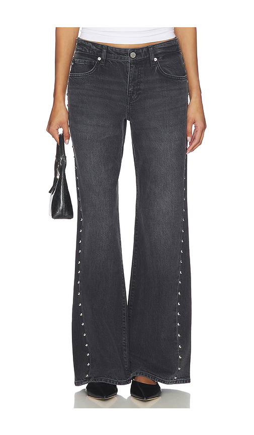 AG Jeans Adria Low Rise Wide Jeans in Charcoal. - 31 also