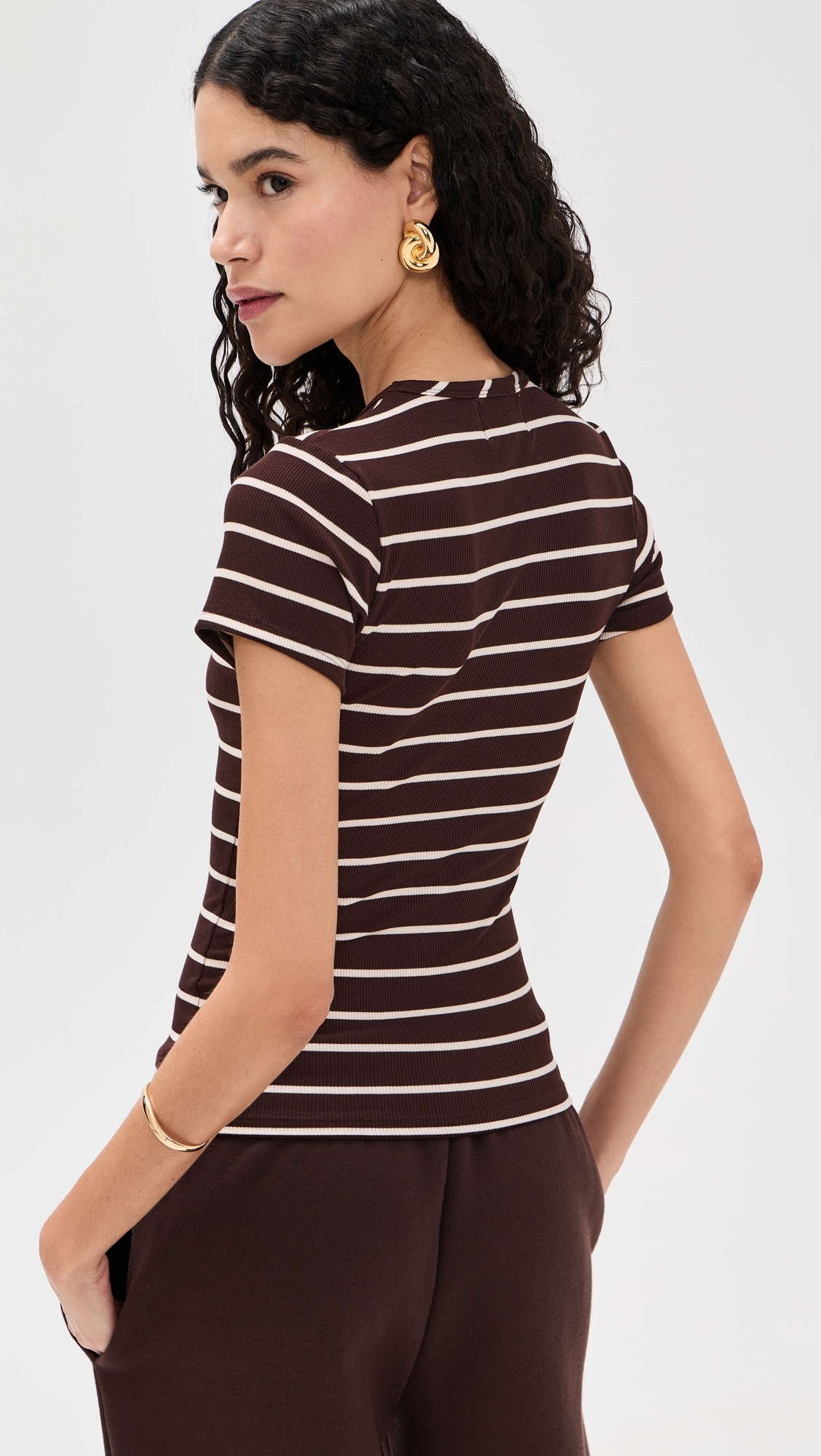 Iris Tee Chocolate/Off White