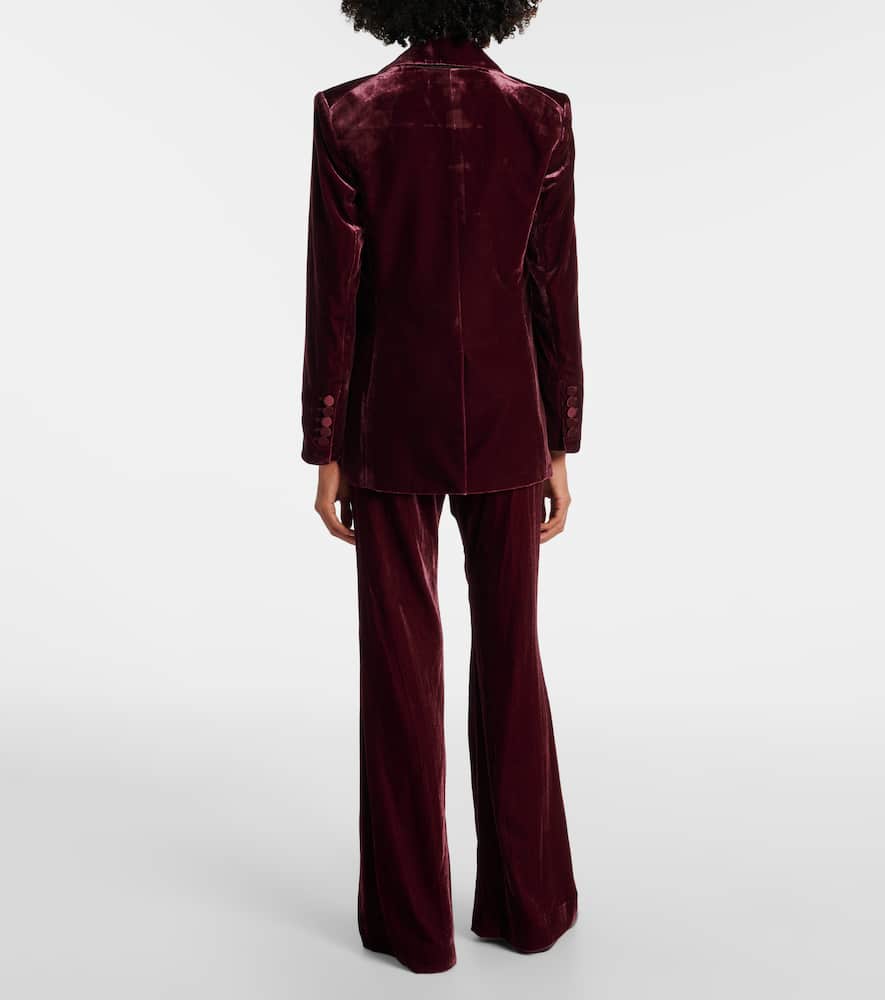 Veronica Beard Ellette double-breasted velvet blazer