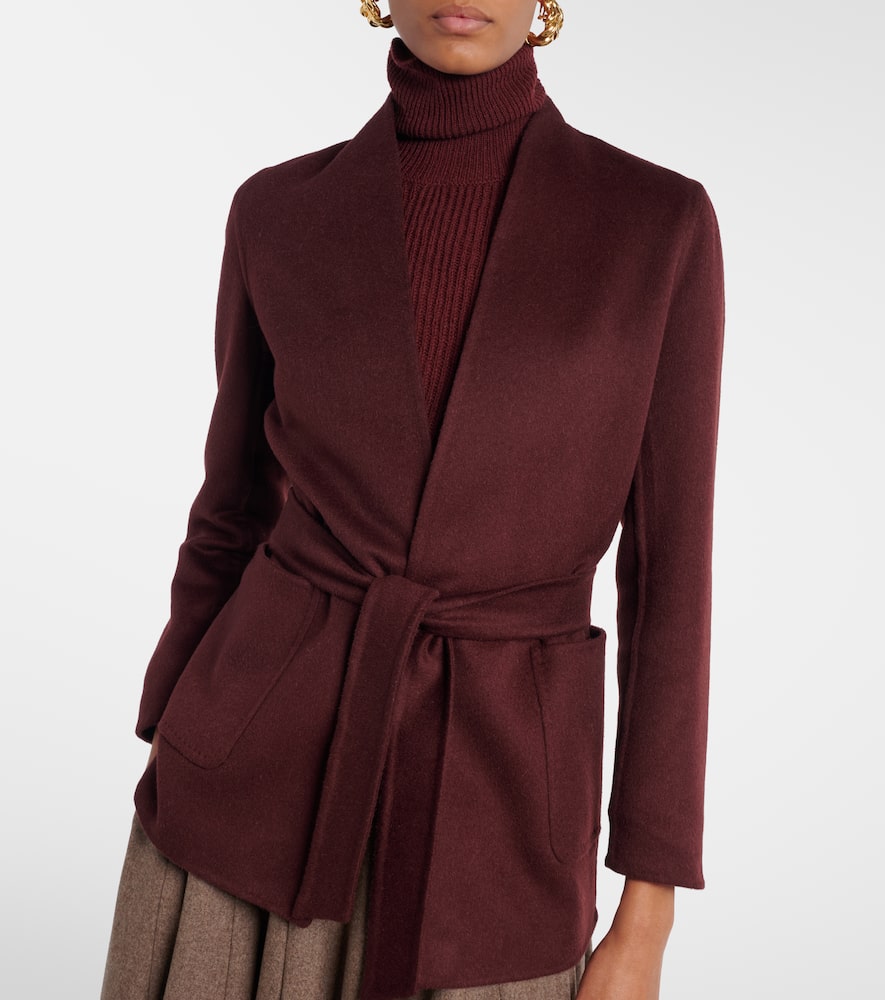 Harold camel hair wrap coat