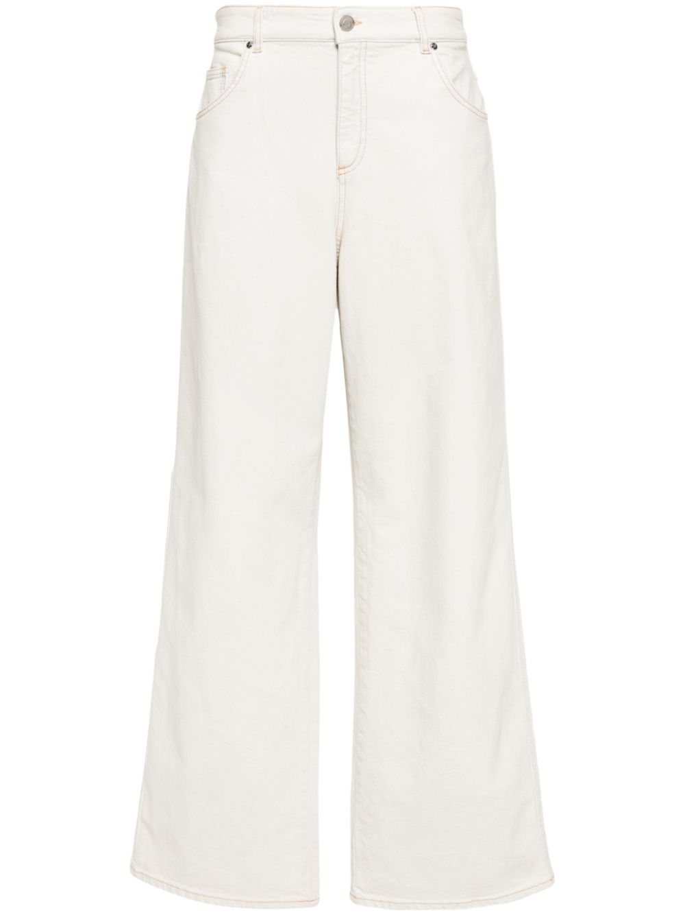 Bleach-wash boyfriend jeans - Neutrals