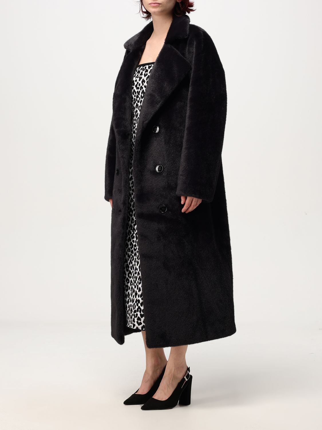 Faux-fur coat - Blue