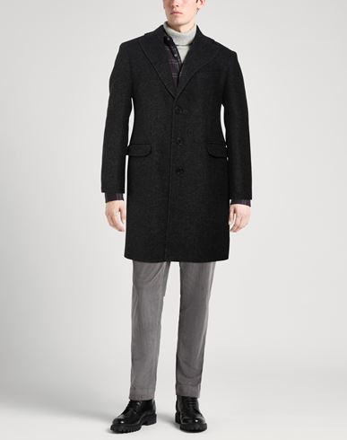 Man Coat Charcoal Size 46 Polyamide, Polyester, Wool