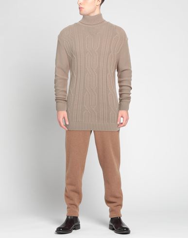 Man Turtleneck Beige Size XL Acrylic, Wool