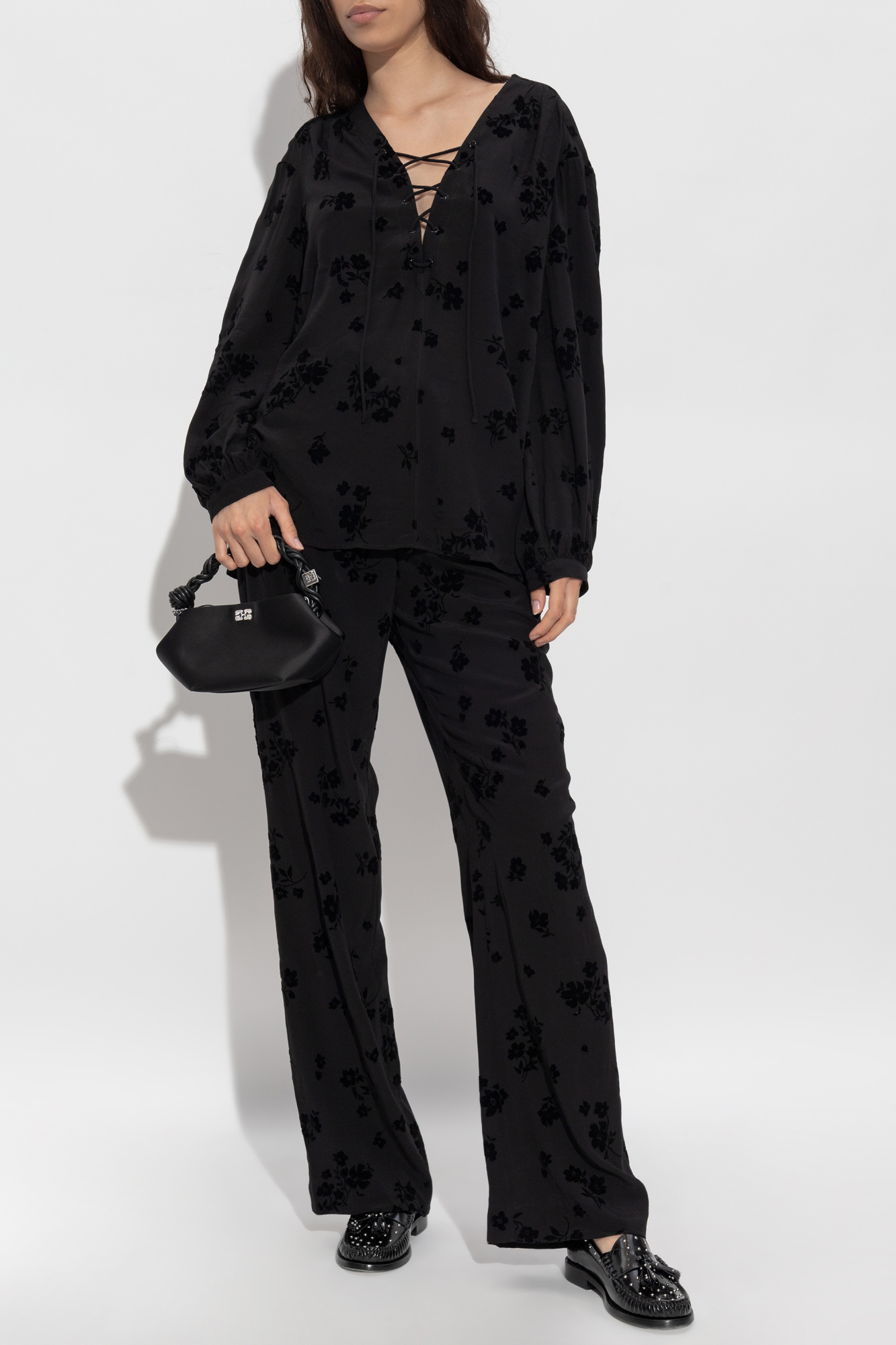"Poma" Loose-fit Trousers, Women's, Black