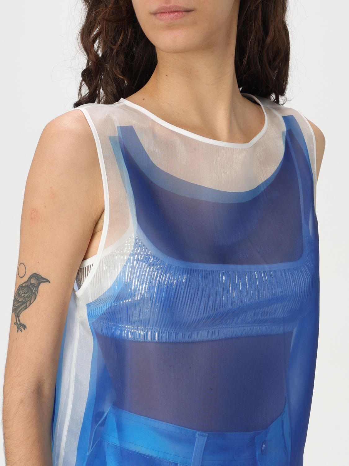 Gale organza top - Blue