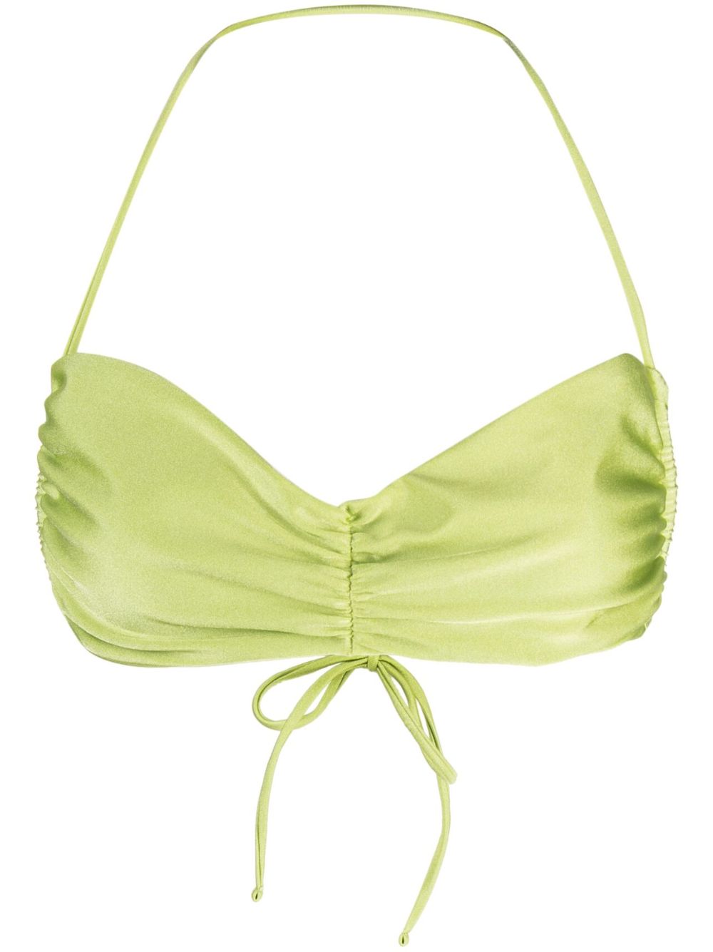 Isla ruched bikini top - Green