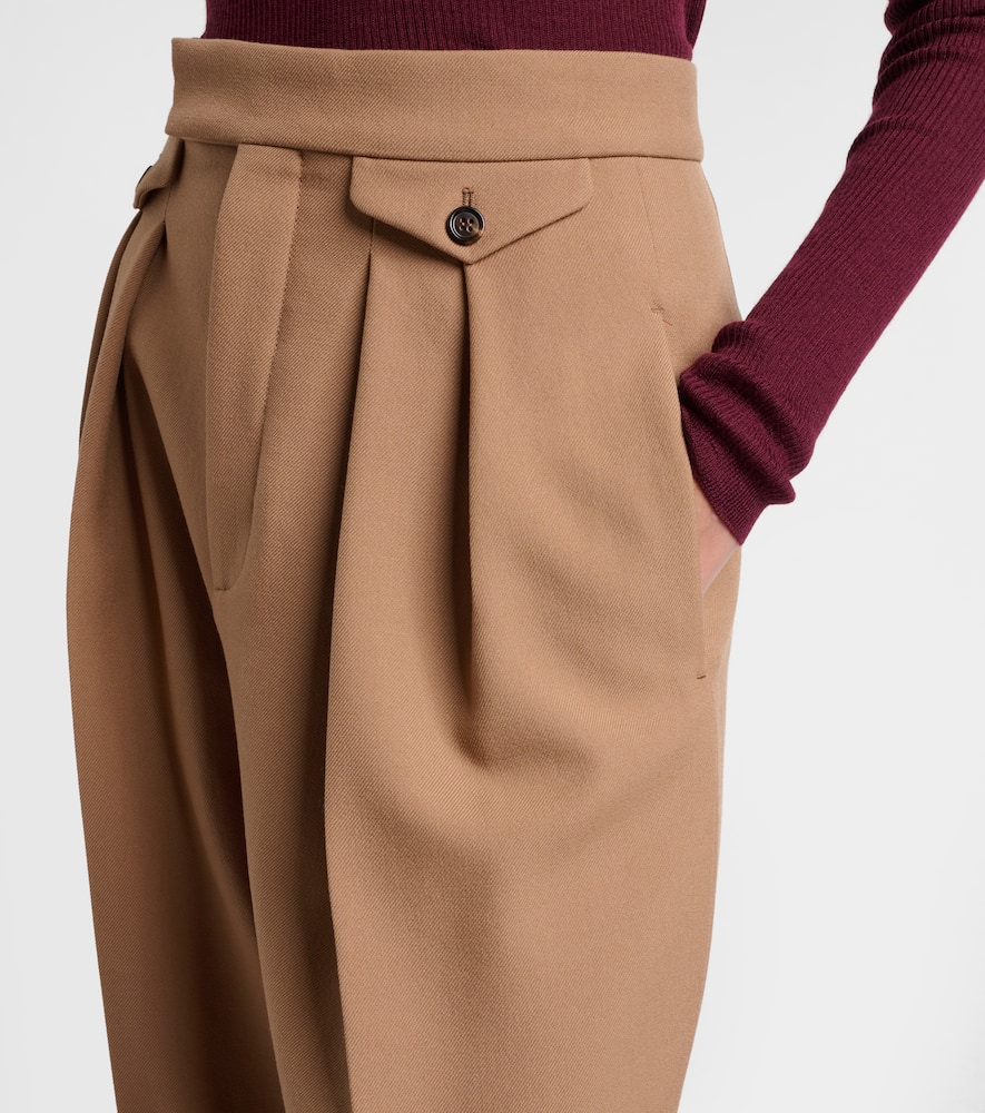 Chloé High-rise wool wide-leg pants