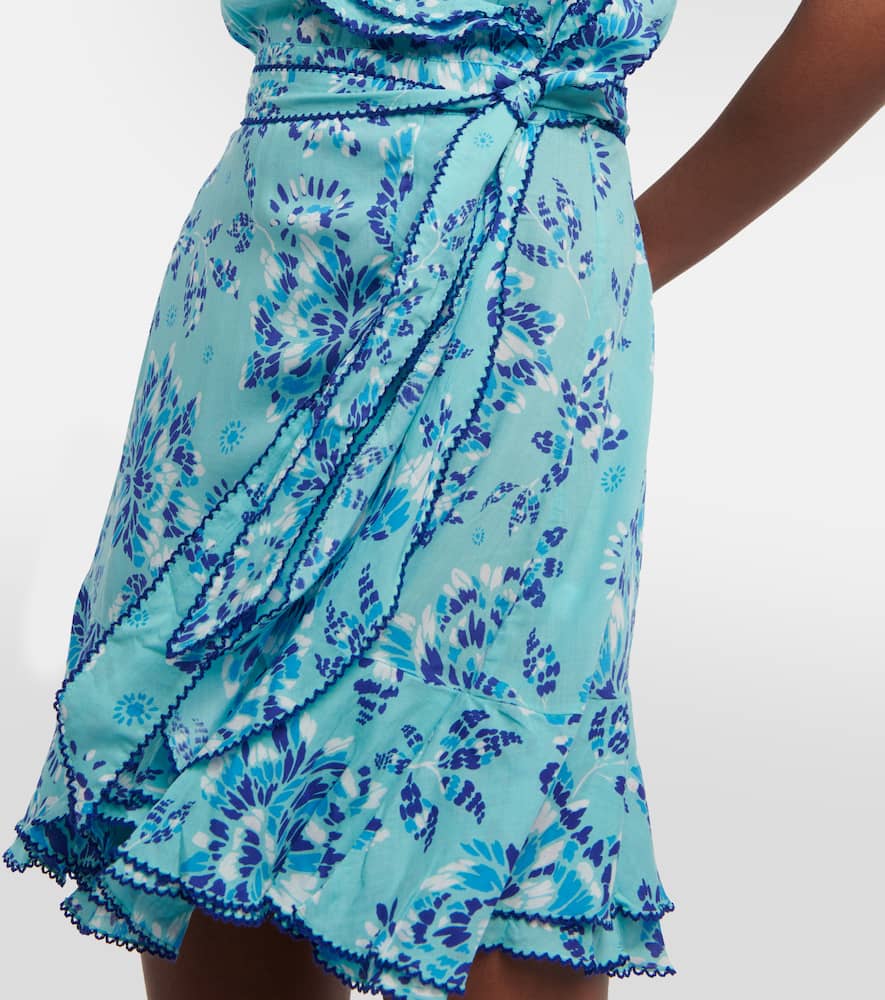 Aude printed wrap minidress