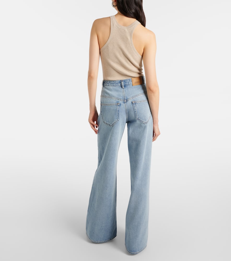 Lemony wide-leg jeans