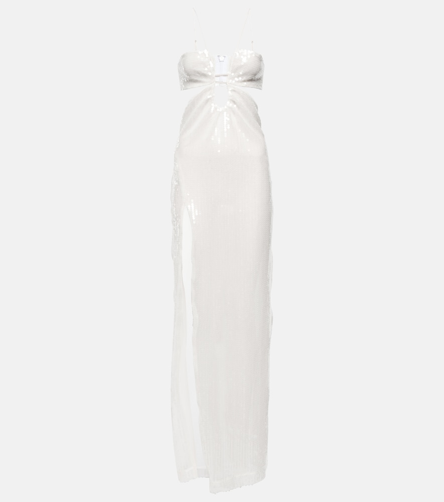 Bridal sequined tulle gown