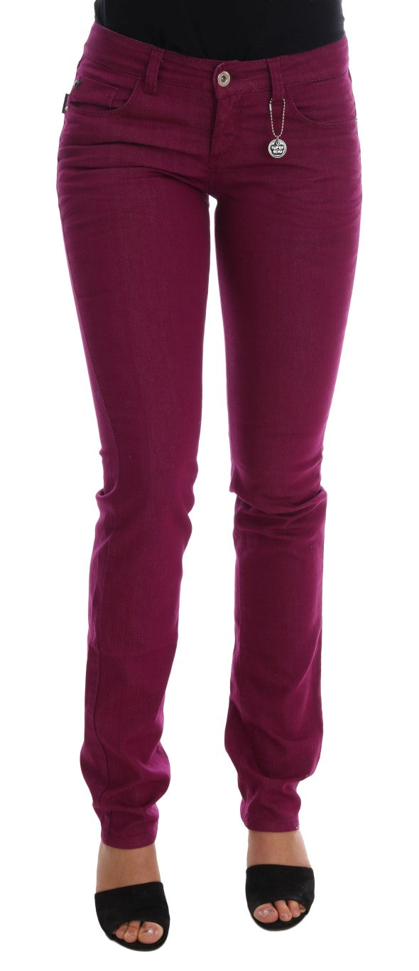 Cotton Stretch Slim Denim Jeans — Purple