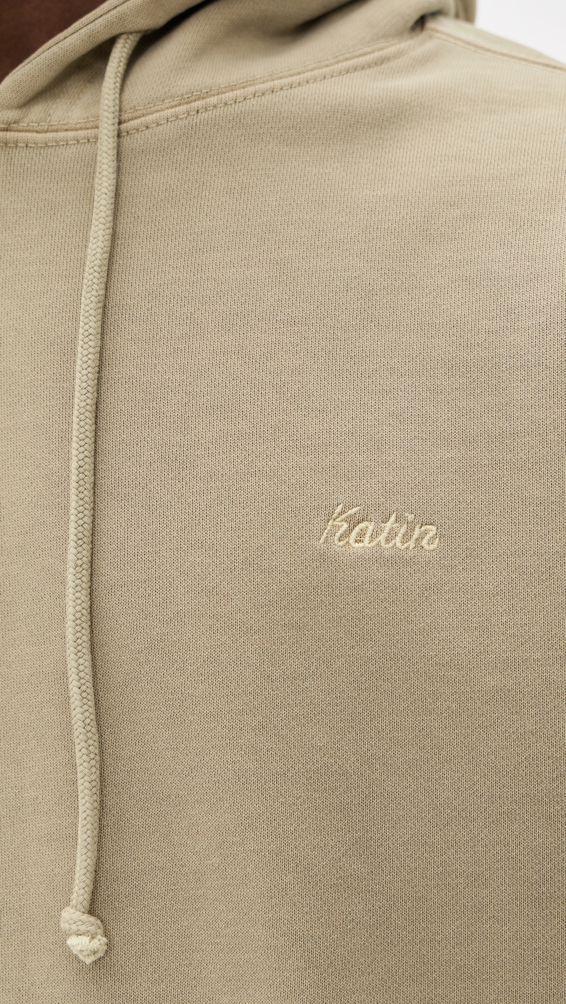 Hooded Fleece Sweatshirt Vintage Khaki